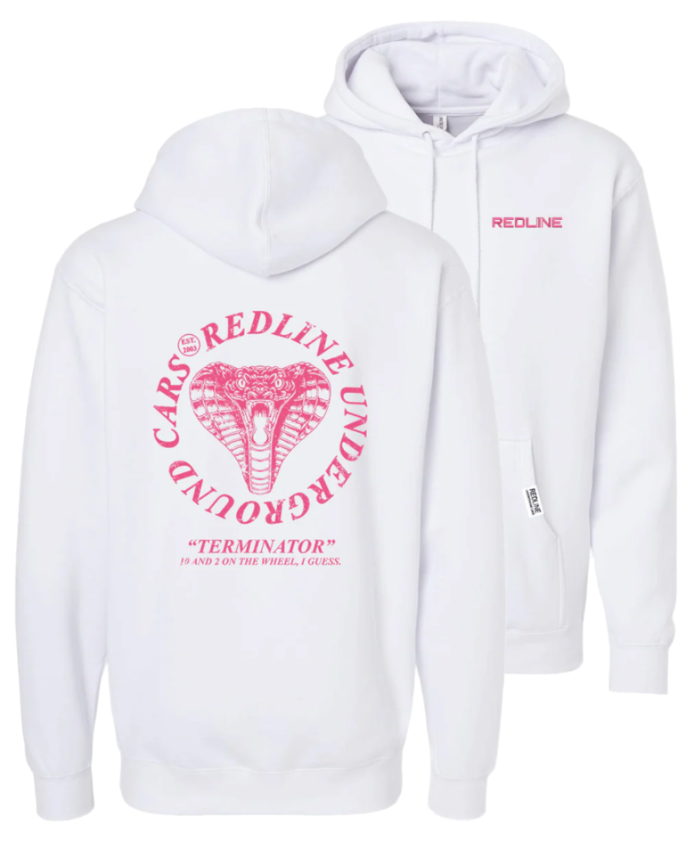 Redline White Cobra Steering Wheel Hoodie Multicolor - Underground Raffles